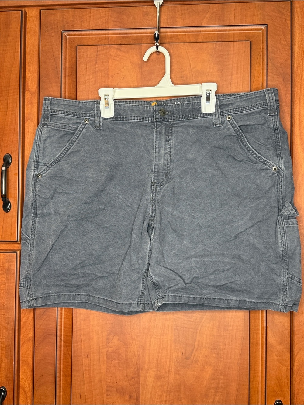 Women's Carhartt Casual Washed Black Cargo Shorts. Size: 18